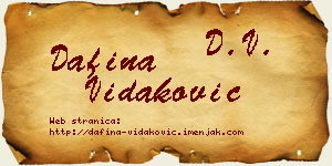 Dafina Vidaković vizit kartica